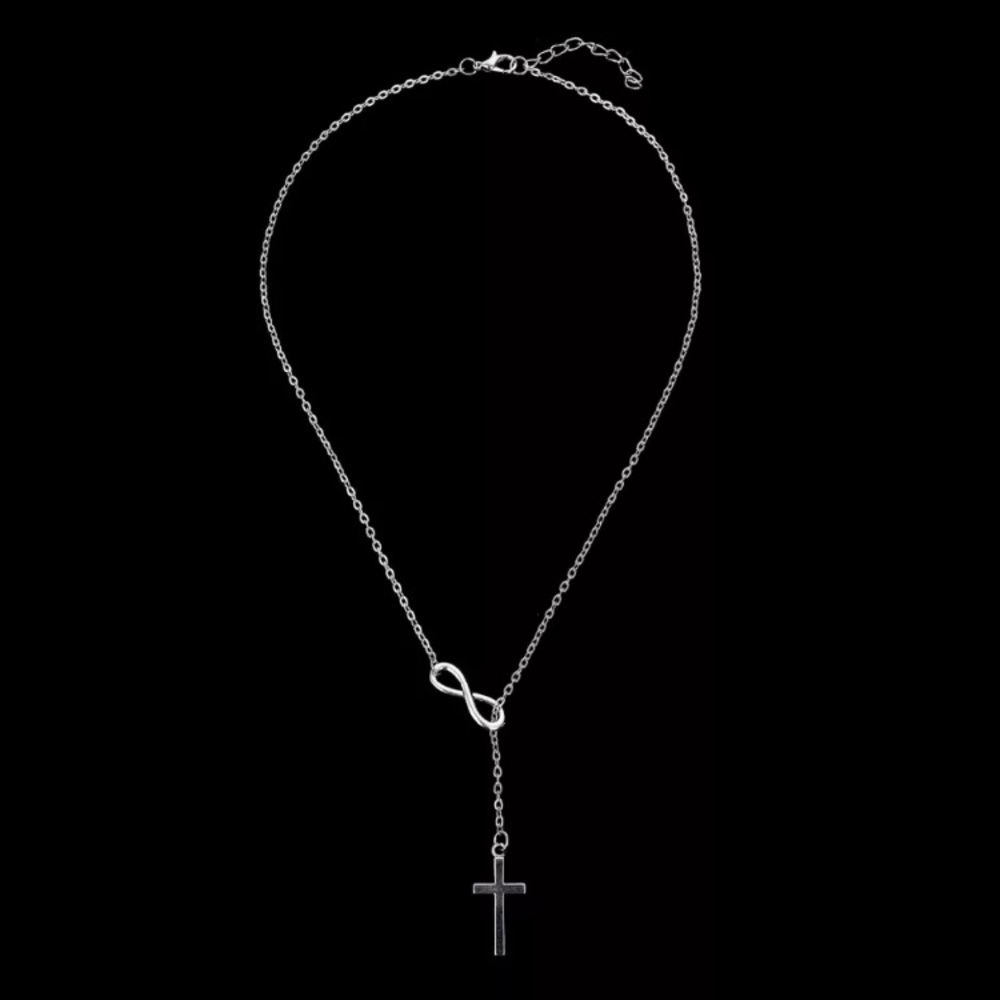 Gorgeous Pendant Silver Cross Necklace - Picture 4 of 6